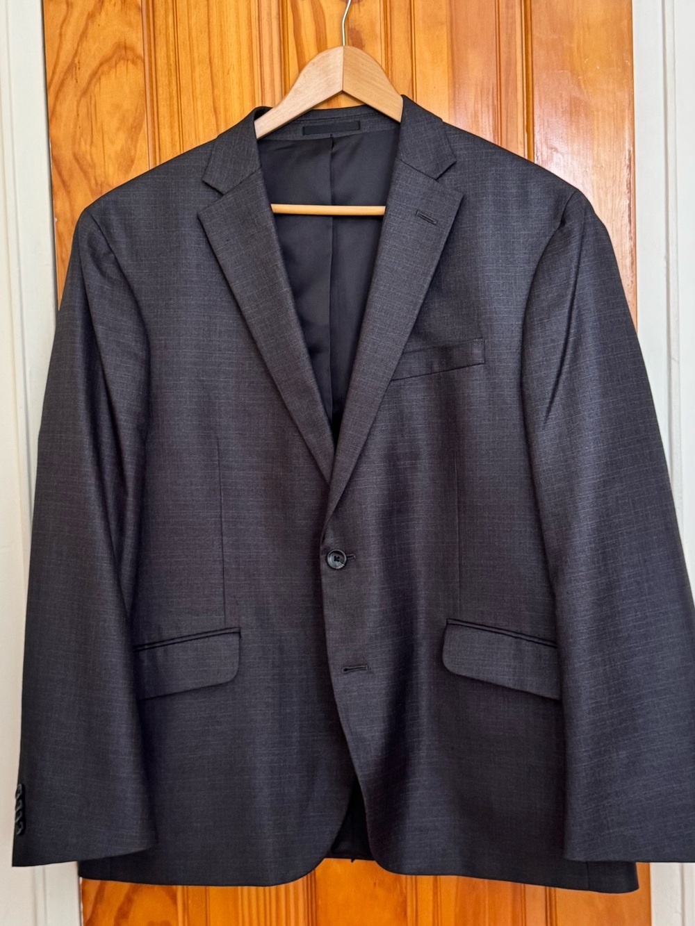 Kenneth Cole Reaction Charcoal Gray Two-Button Suit Jacket